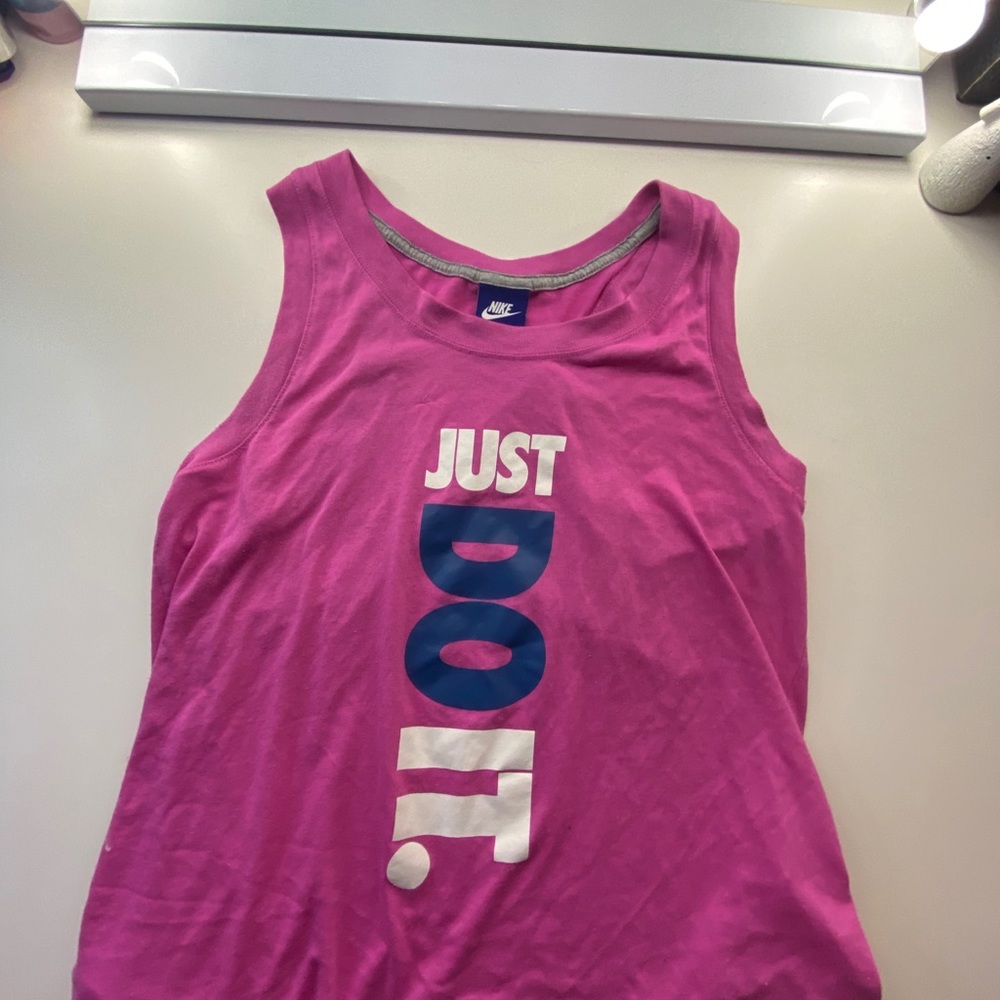 NIKE pink racer back tank top